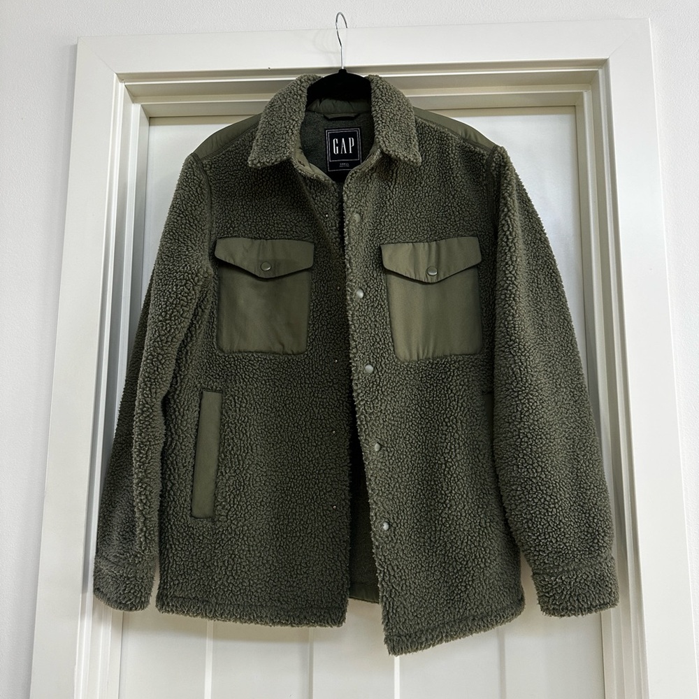 Gap lined fleece shirt jacket size small